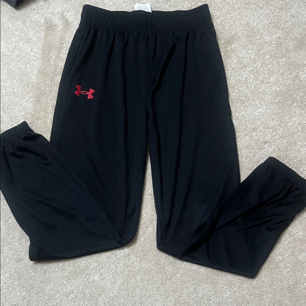 Under Armour Kids Black and Red Joggers